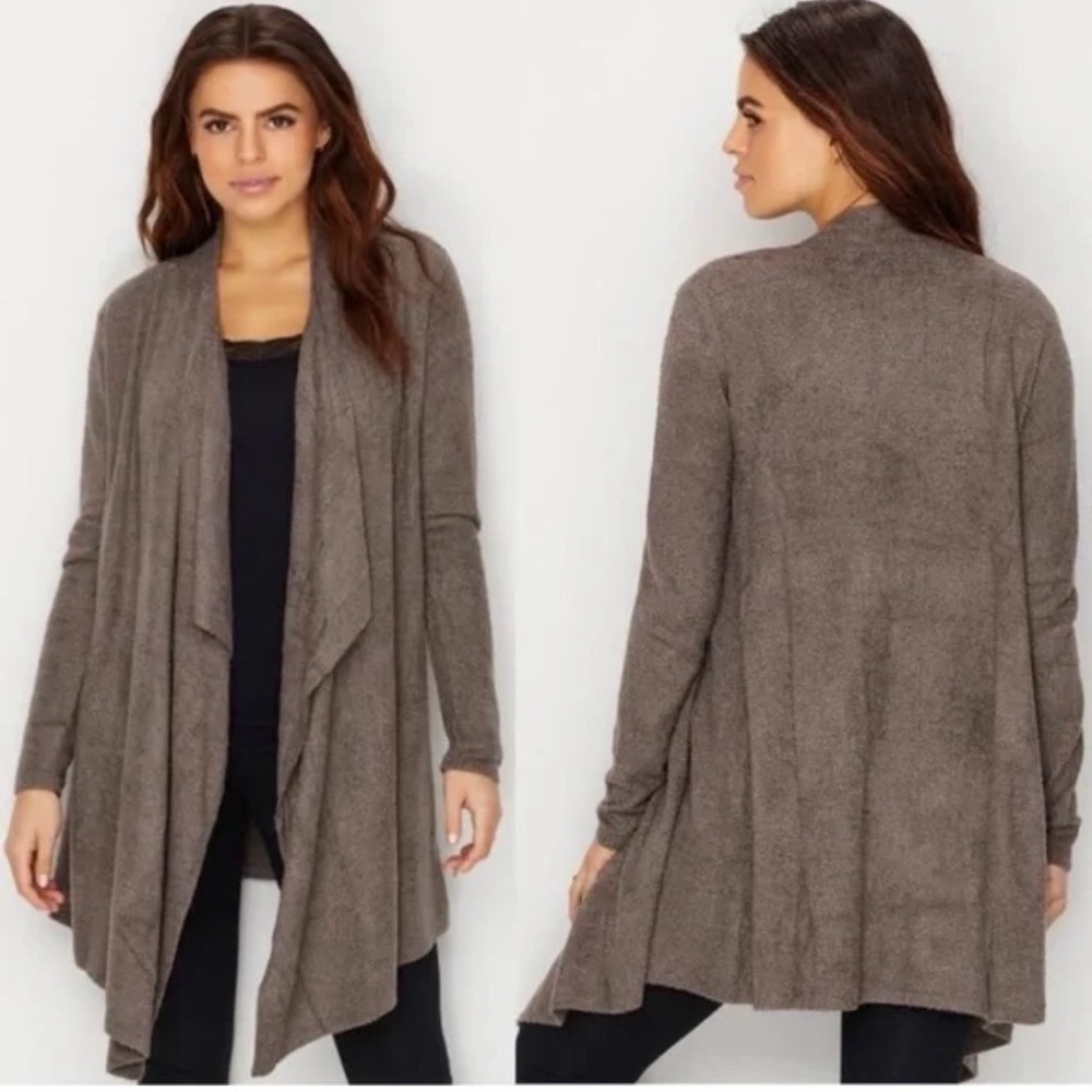 Barefoot Dreams Bamboo cozy lite brown cardigan
